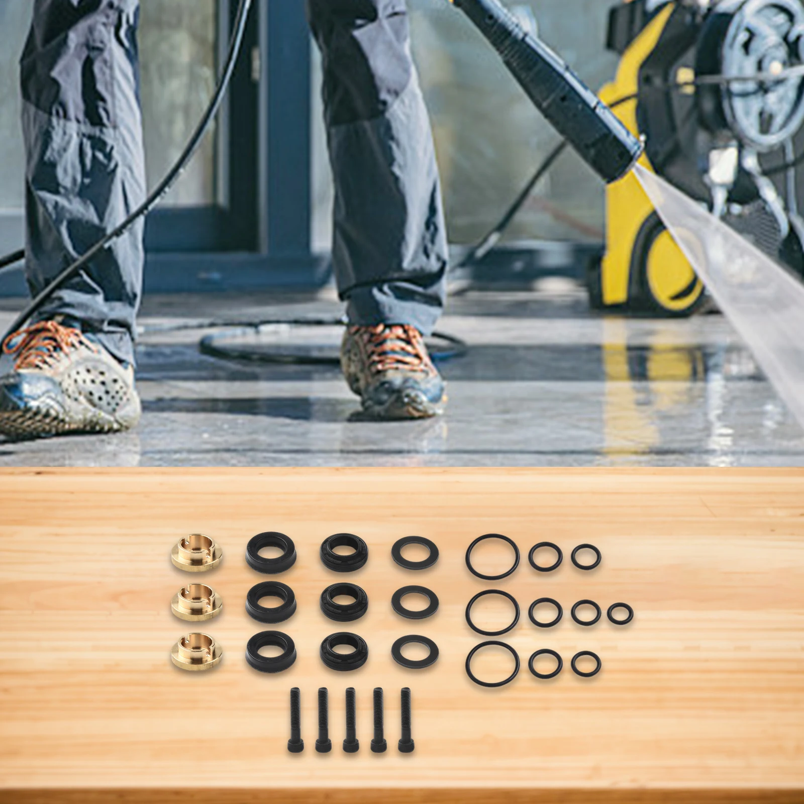 

Pump Seal Components Pump Replacement Kit Made Of Steel And Rubber Pressure Washer Replacement Seal Kit Cleaner