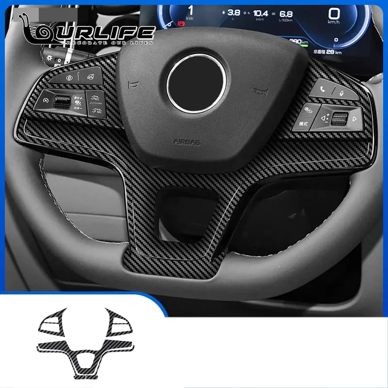 For BYD Seal U Sealion 6 Song Plus DMI 2024 Accessories New Car Carbon fiber Interior Decoration Cover Stickers Accessories - Image 4