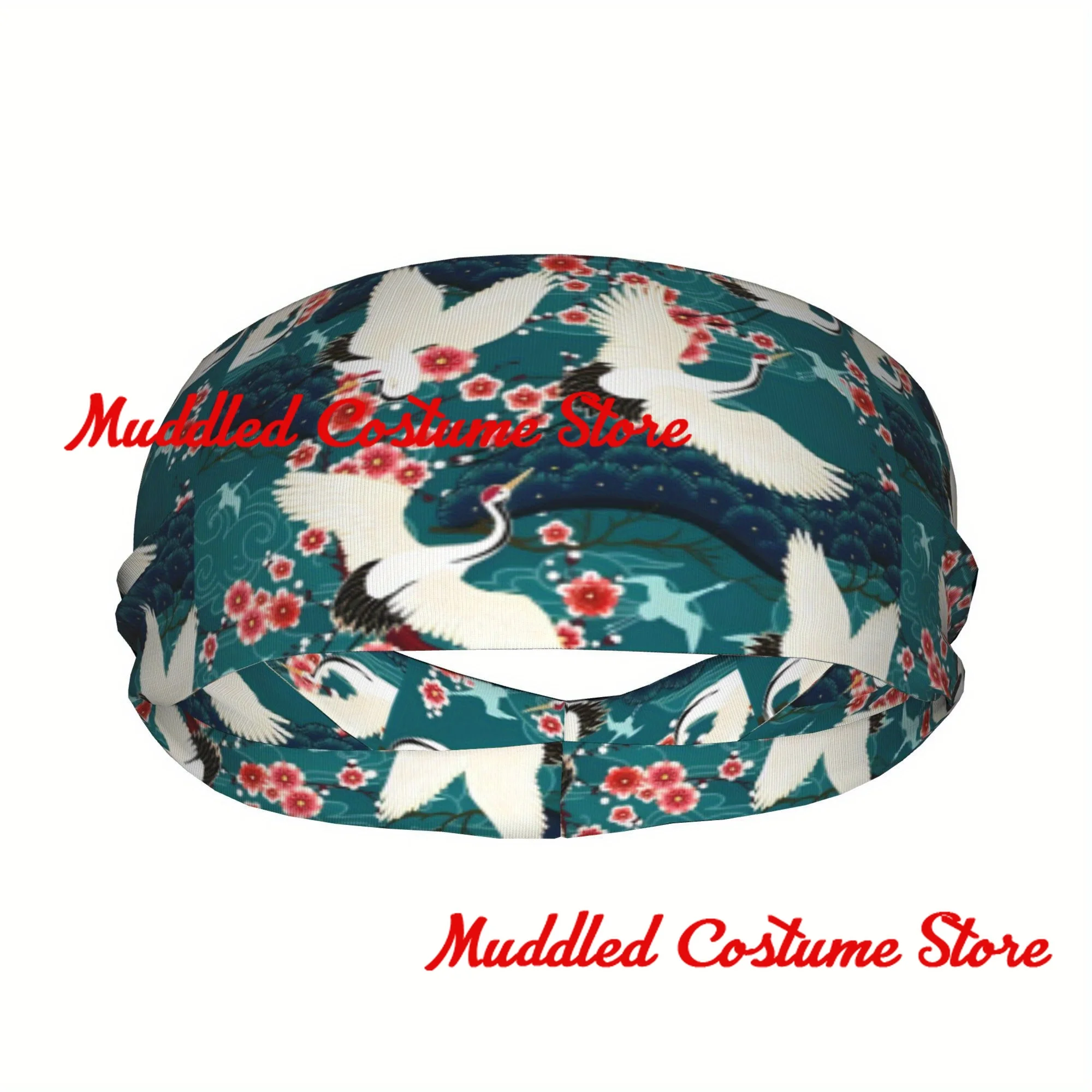 

Японский журавль, летающая спортивная повязка на голову, спортивная повязка на голову для йоги, фитнеса, эластичная повязка на повязку для волос, эластичная повязка на голову