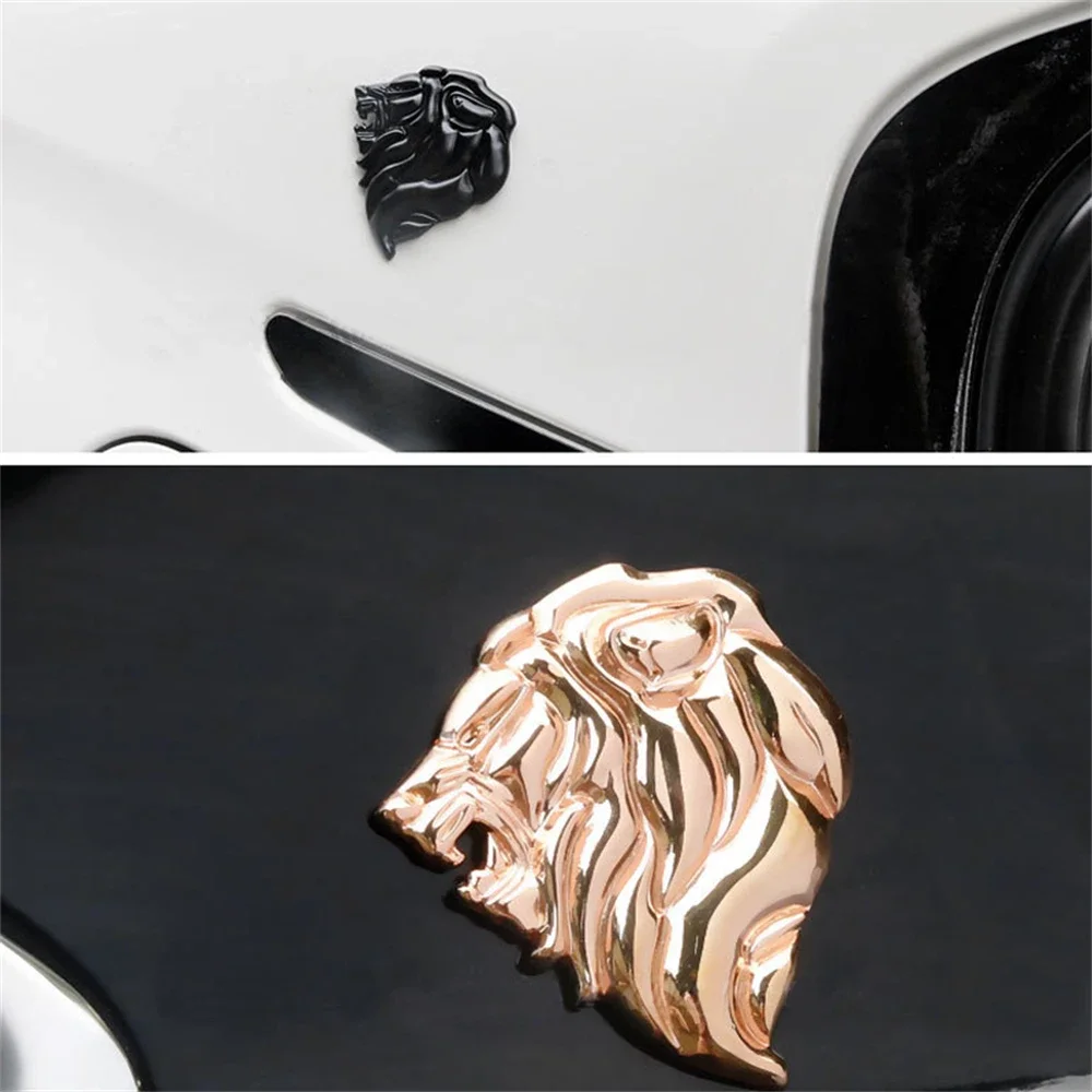 Lion Head Badge Creative Animals Emblem Metal Car Sticker for Peugeot 308 408 508 2008 3008 4008 5008 Car Exterior Accessories