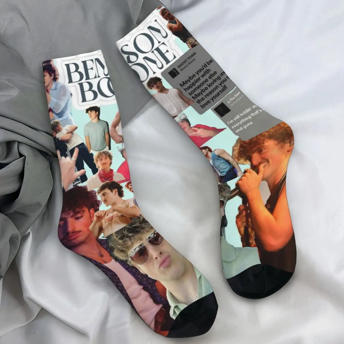 

Носки Benson Boone American Singer, корейские чулки для женщин и мужчин, удобные носки для скалолазания, зимние антибактериальные носки с графическим рисунком