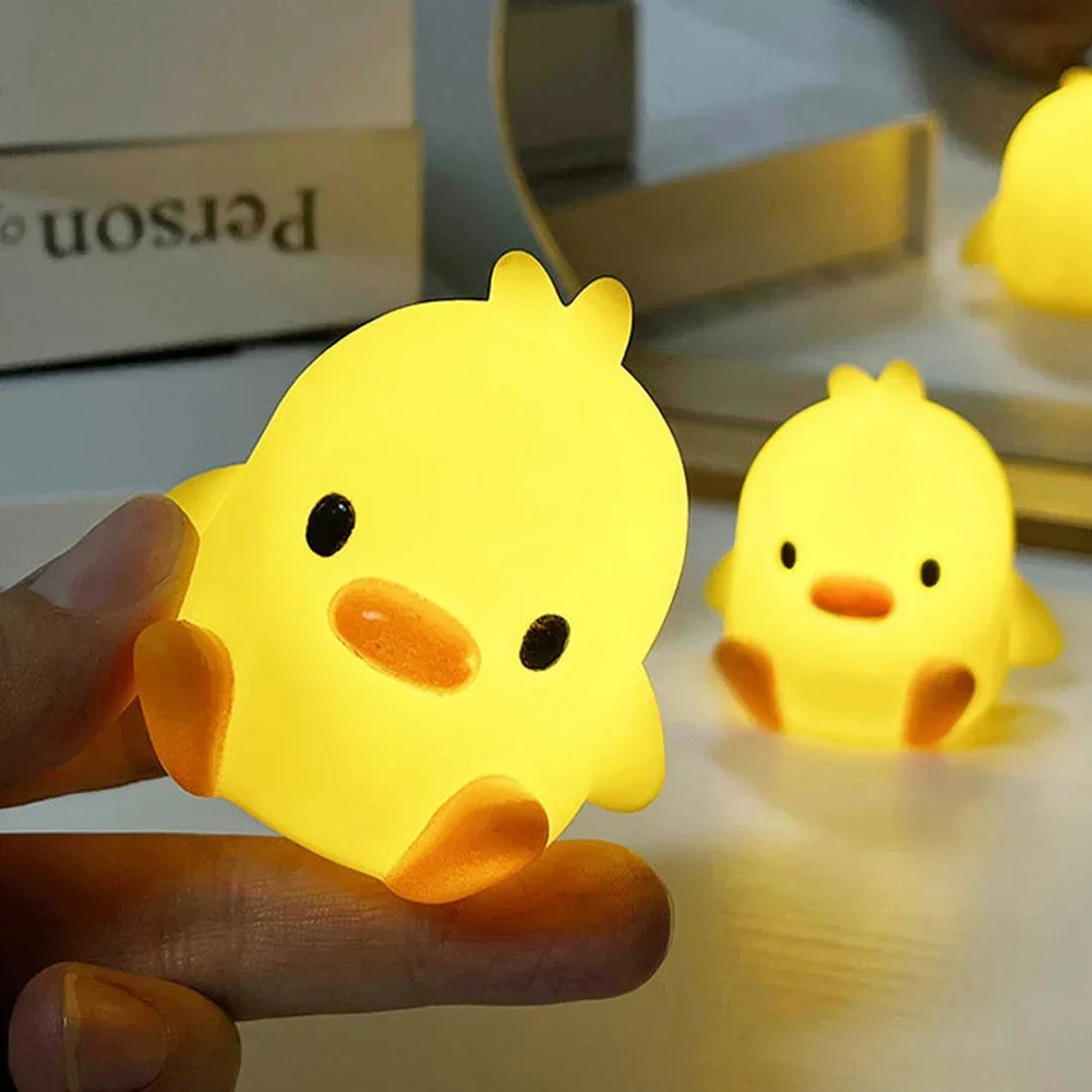 Animal Cartoon Duck Chicken Led for Soft Light Night Baby Children Kid Bedroom Decorative Lighting Home Decoration Moon Lamp