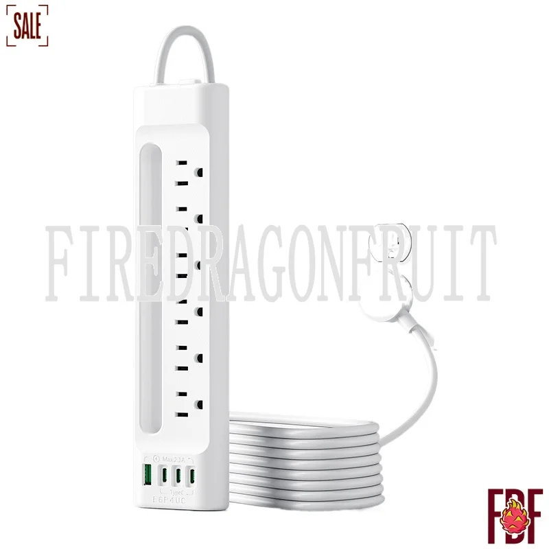 

US Standard 1A3C USB Outlet 6 Port Surge Protector Pure Copper UL FCC Certified Home Use