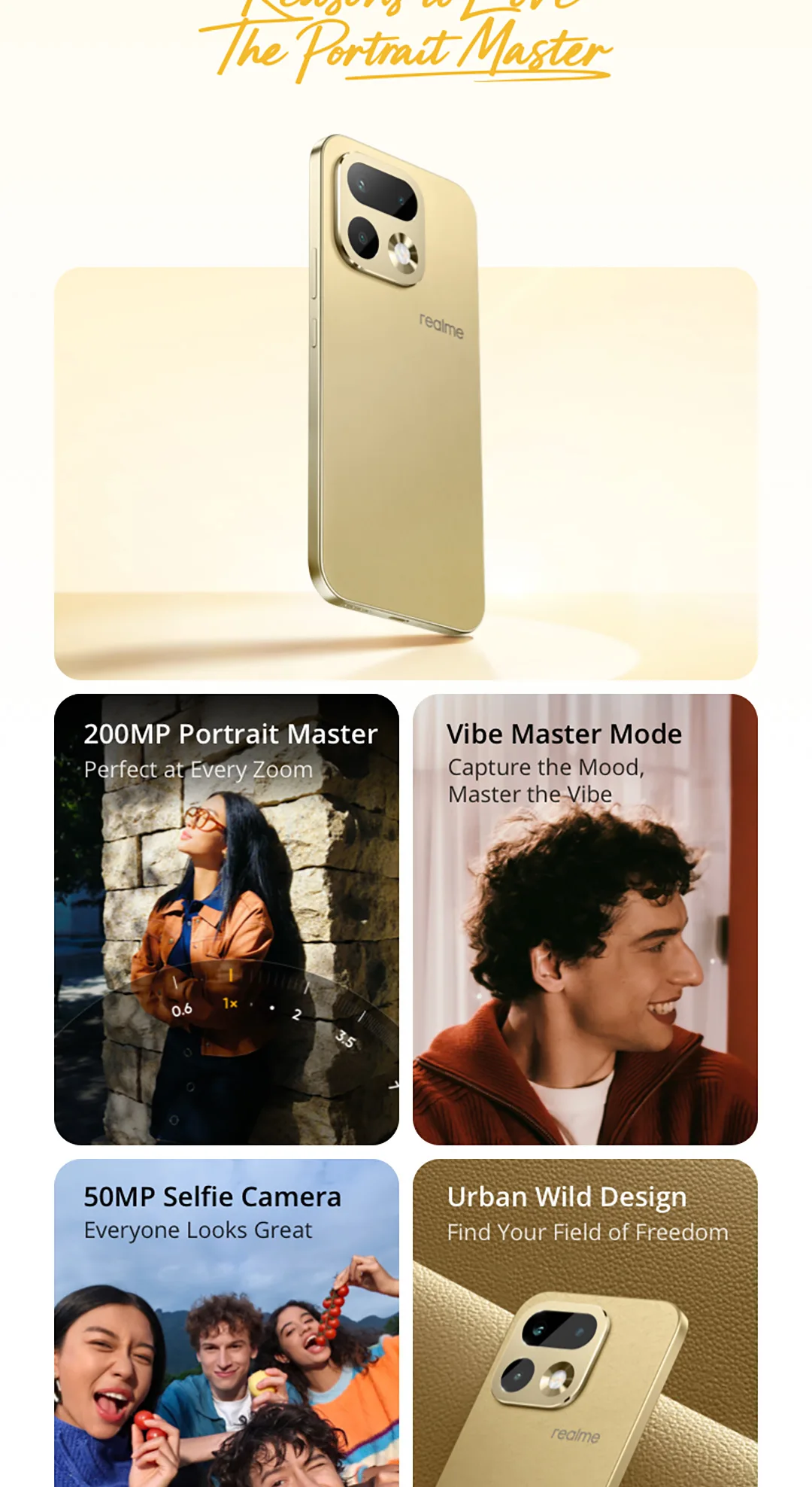 realme 16 Pro Smartphone 6.78" 144Hz AMOLED Display Dimensity 7300-Max 5G Chipset 200MP Main Camera 50MP Selfie Camera IP69 Pro