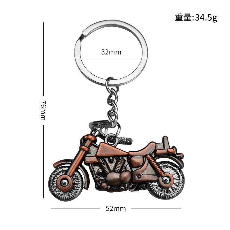 Cool Metal Motorcycle Keychain Miniature Simulation Motorcycle Keyring Men Car Key Chain Ring Holder Bag Pendant  Accessories