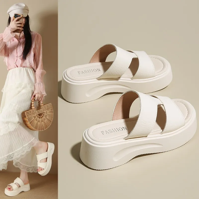 

Шлепанцы на высоком каблуке, модные женские тапочки на свободной платформе, удобные шлепанцы на мягкой подошве