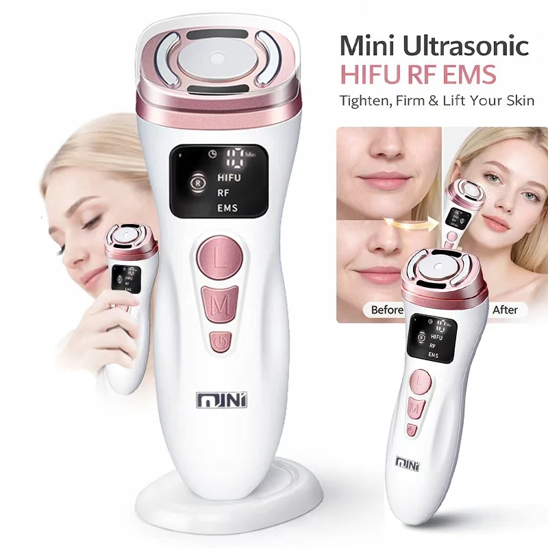 

Mini HIFU Ultrasonic Machine EMS Microcurrent Facial Beauty Device Tightening Skincare Anti Wrinkle Household Tool