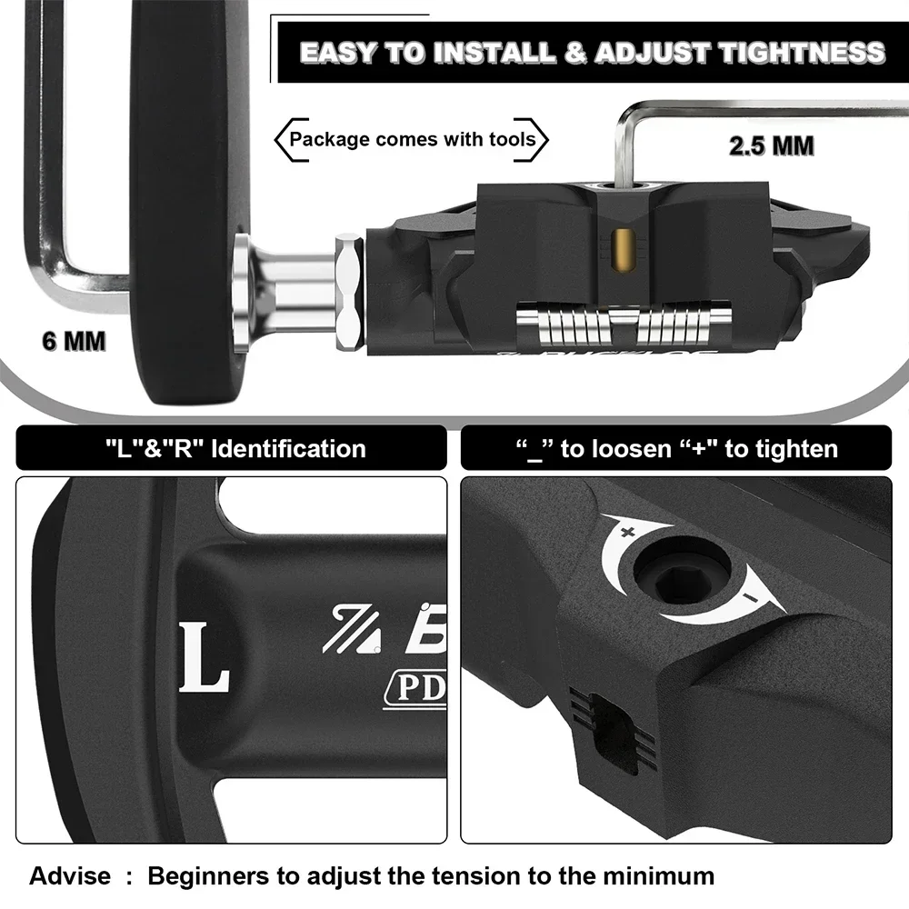 BUCKLOS التيتانيوم المغزل PD-R8000 دواسة ل SPD-SL الألومنيوم دراجة كليبليس دواسة خفيفة الطريق دواسة دراجة مع المربط