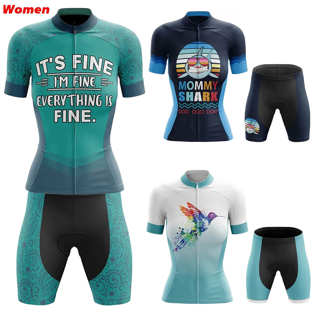 

I'm Fine Полиэстер Одежда для велоспорта Униформа Джерси Женские велосипедные шорты Мужские брюки Mtb Комплект одежды Велосипед Горный спорт