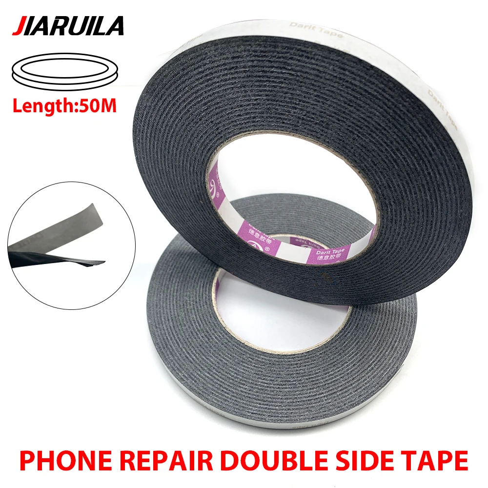 

1 мм/2 мм/3 мм/4 мм/5 мм/8 мм/10 мм 50 метров черная новая наклейка двухсторонняя клейкая лента для ремонта сенсорного ЖК-экрана мобильного телефона