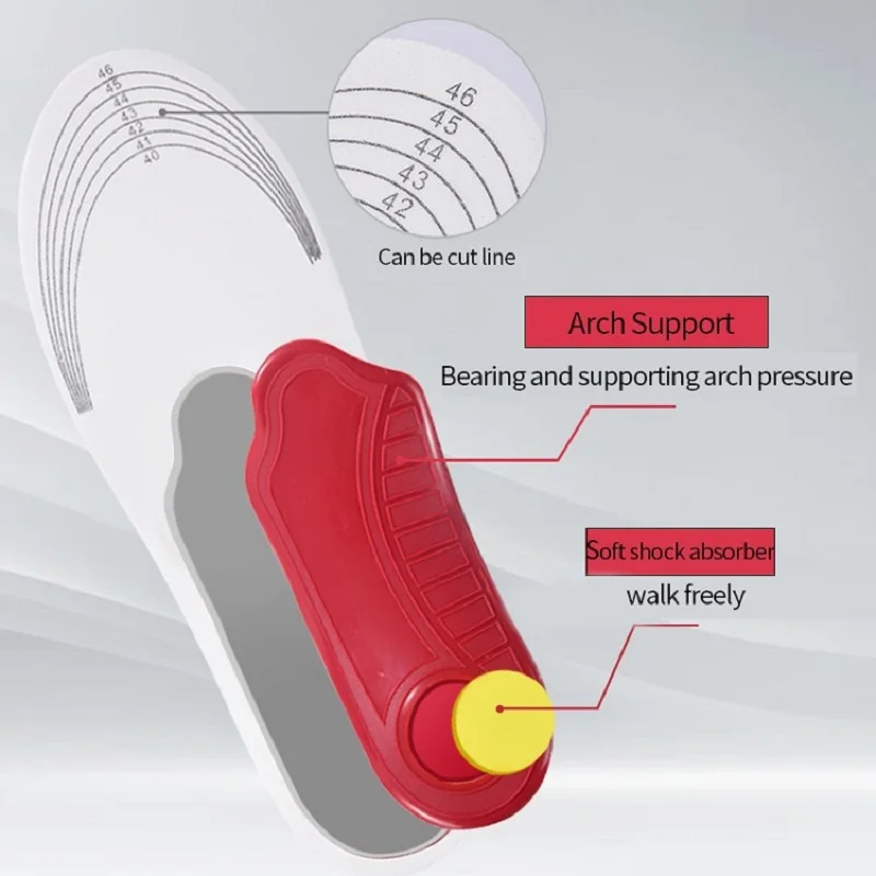 Premium Hoge Steunzool Inlegzolen Gel Pad 3D Steunzool Platte Voeten voor Vrouwen Mannen Orthopedische Voet Pijn Demping Kussen