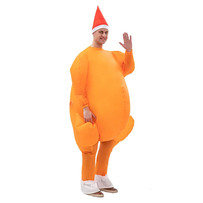 Funny Turkey Inflatable Suit Funny Cosplay Cartoon Walking Doll Clothes Party Thanksgiving Props Fit H150 to 180cm