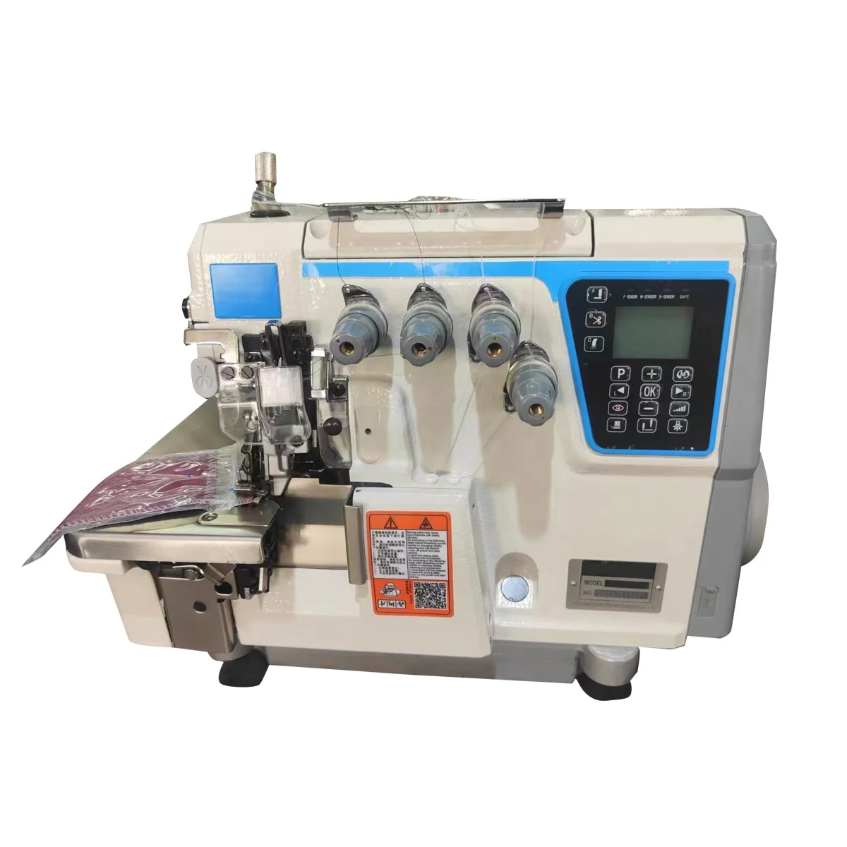 QK-GT918-4UT Stepping Motor Four Thread Automatic Industrial Overlock Sewing Machine with Automatic Trimmer
