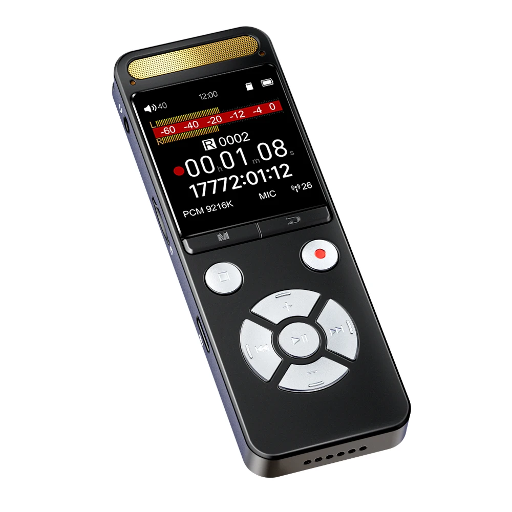 

Профессиональный цифровой диктофон 9216 кбит/с PCM с шумоподавлением HD для деловых интервью, юристов и редактирования музыки