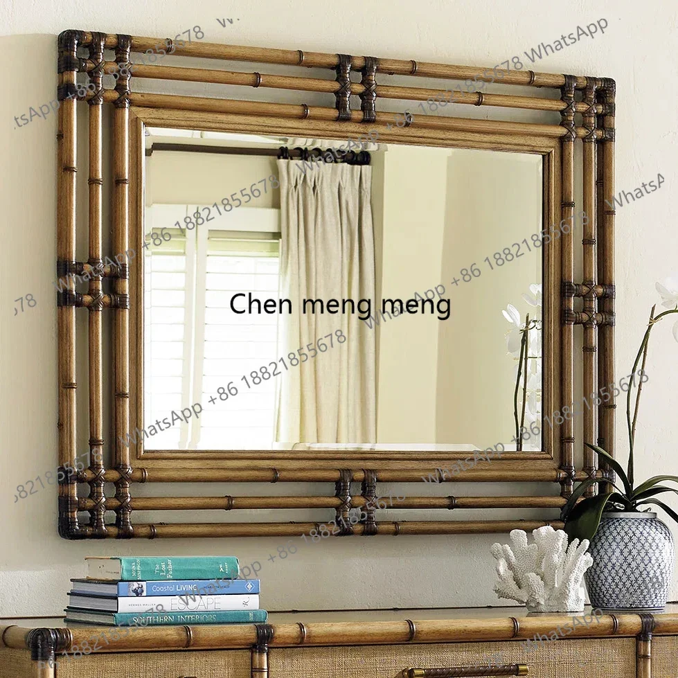 

Meixiang Art Mirror for Home Retro Living Room Entrance Decoration Homestay Washstand Vanity Mirror