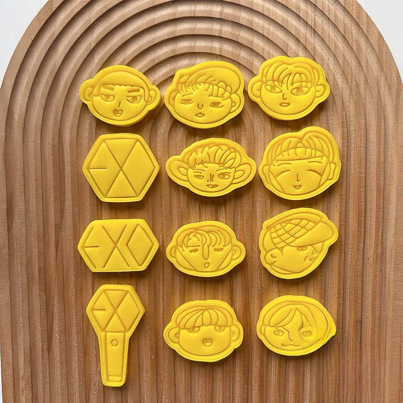 

Exo Member Baekhyun's Cookie PLA Material Korean Sle Baking Utensils Frie Magnet Stone Plastic Clay Baking Mold