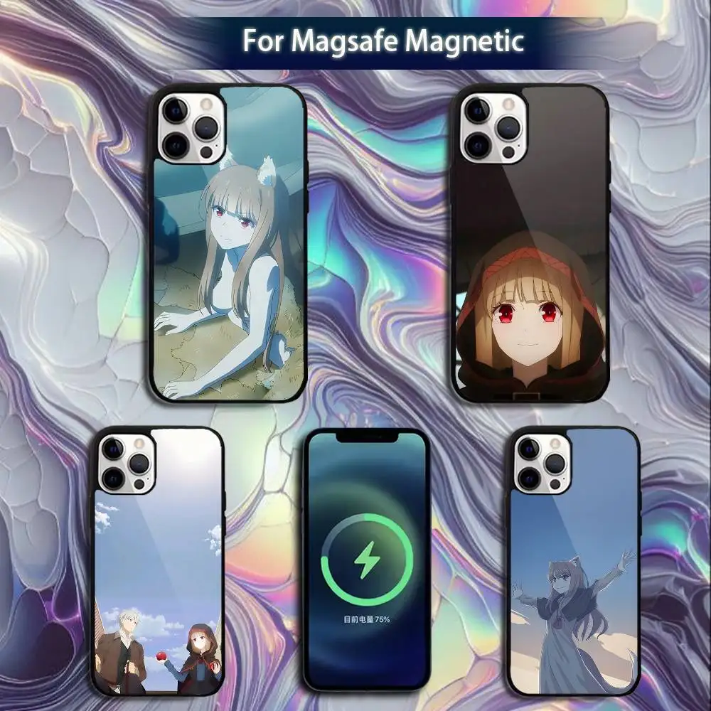 

Anime Spice and Wol Phone Case For iPhone 16e,16,15,14,13,12,11,Plus,Pro,Max,Mini Magsafe Magnetic Wireless Charging