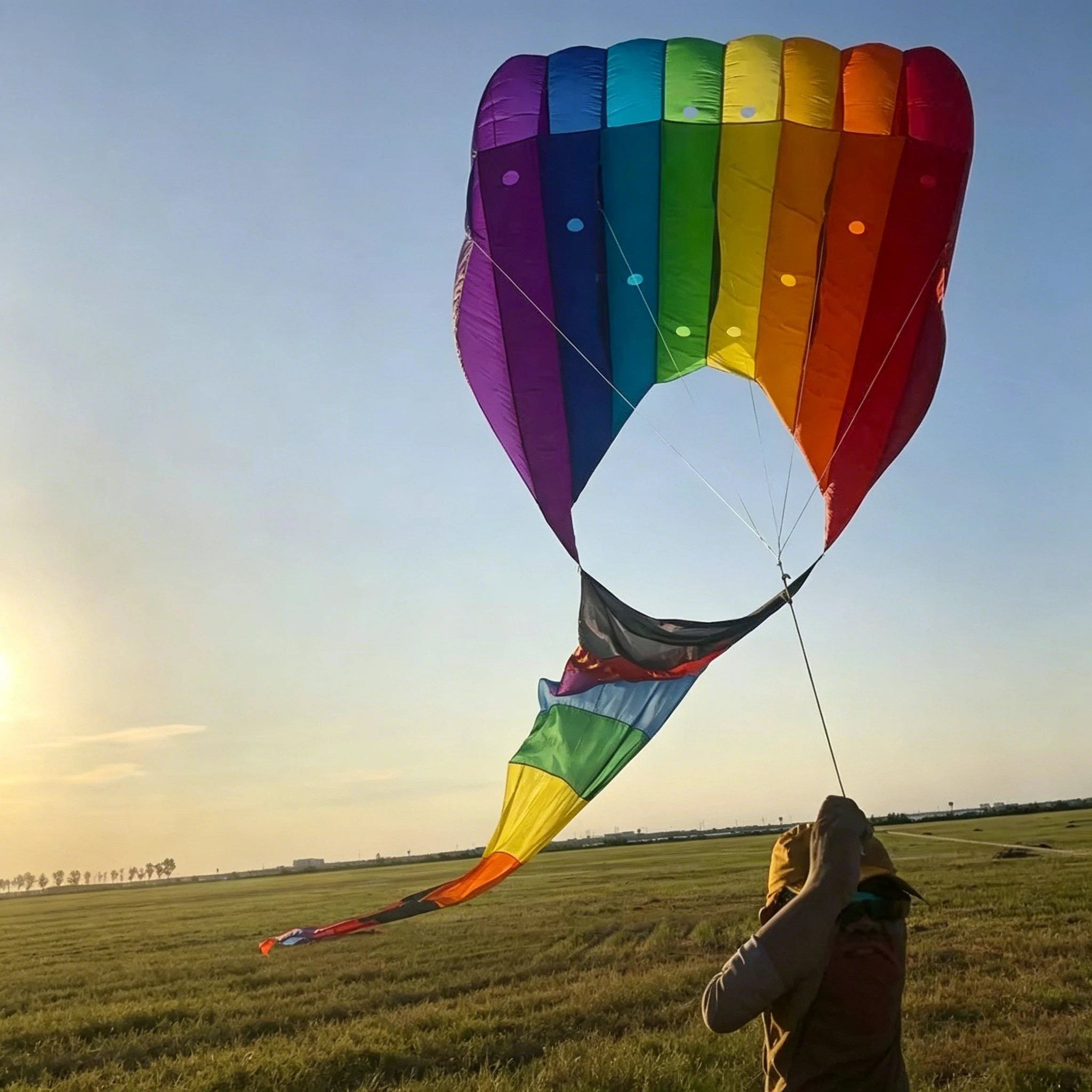 

12㎡ Giant Pilot Kite Ultra-Long Line Laundry Kit High-Strength Ripstop Nylon Professional Adult Kite Portable Storage Bag