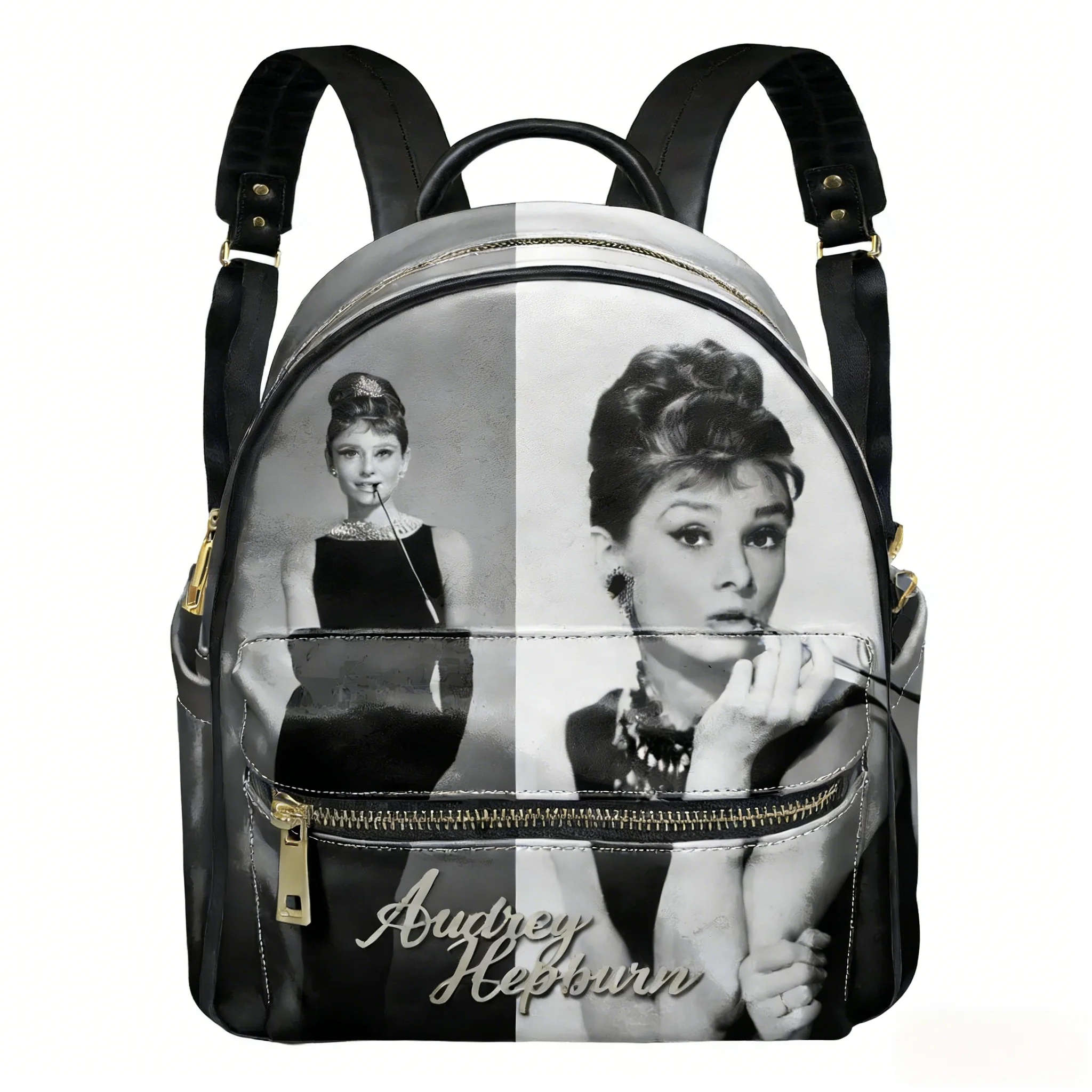

Рюкзак Одри Хепберн с кинозвездой, женский и мужской персонализированный двойной рюкзак на плечо, деловая дорожная сумка для книг, подарочный рюкзак