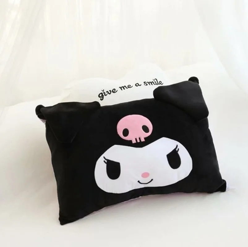 40Cm*60Cm Cute Cartoon Plush Pillow Cover Kuromi My Melody Kt Cat Kawaii Soft Anime Plushie Detachable Pillowcase Bedroom Dector