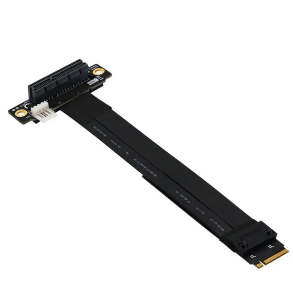 PCIe X4 3.0 Extension Cable M.2 M Key to PCI Express 4X 2230/42/60/80 Riser Card Gen3.0 Extender Line Cord 90 Degree