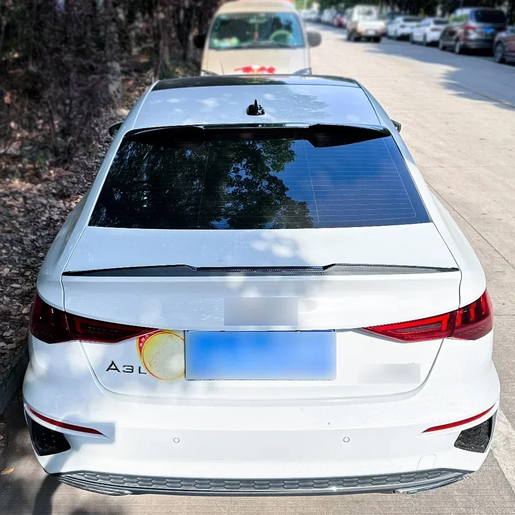 For Audi A3 S3 8Y 2019-2024 5Door Sedan Car Rear Roof Spoiler Wing Rear Window Roof Spoiler Splitter Decoration Cover Tuning