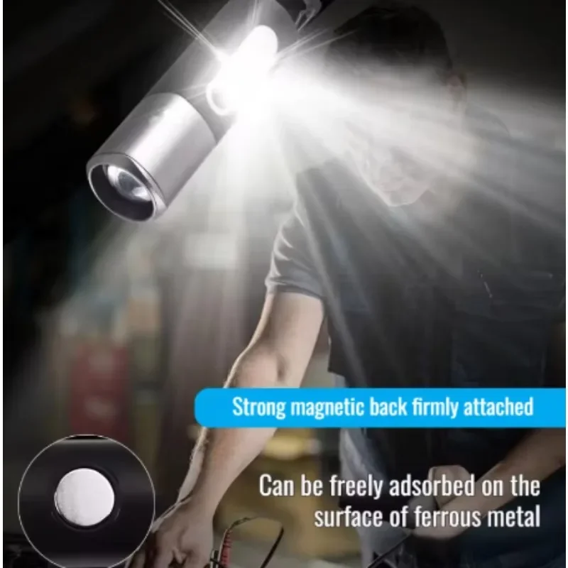 ​ ​ مصباح يدوي LED صغير محمول - ضوء خارجي عالي الطاقة قابل لإعادة الشحن للتصوير عن بعد ​ ​