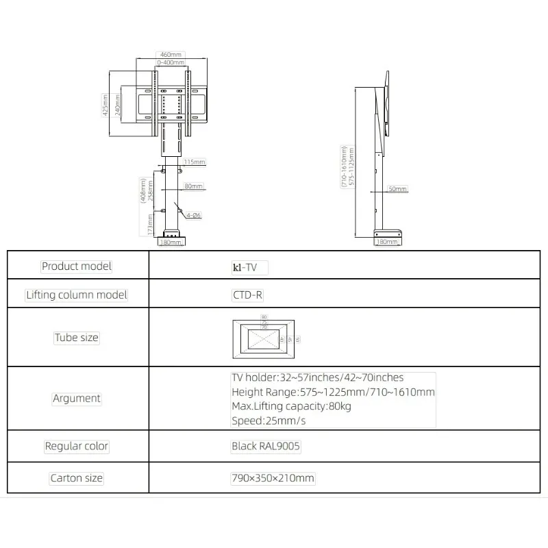 With High Quality Custom Tv Lift Motorized Mechanism Conference Room Wall Mount Moveable Self 32 Inch Tv Electric Video