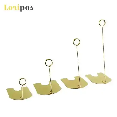 Table Number Holder Menu Place Card Stands Tabletop Stainless Steel Ring-clip Card Markers Photo Holder For Restaurants Wedding