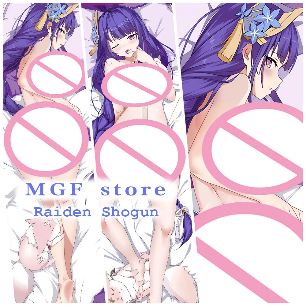 

Genshin Impact Raiden Shogun Otaku Anime Dakimakura Body Pillowcase Double Sided Printed Sexy Naughty Costume Cushion Case