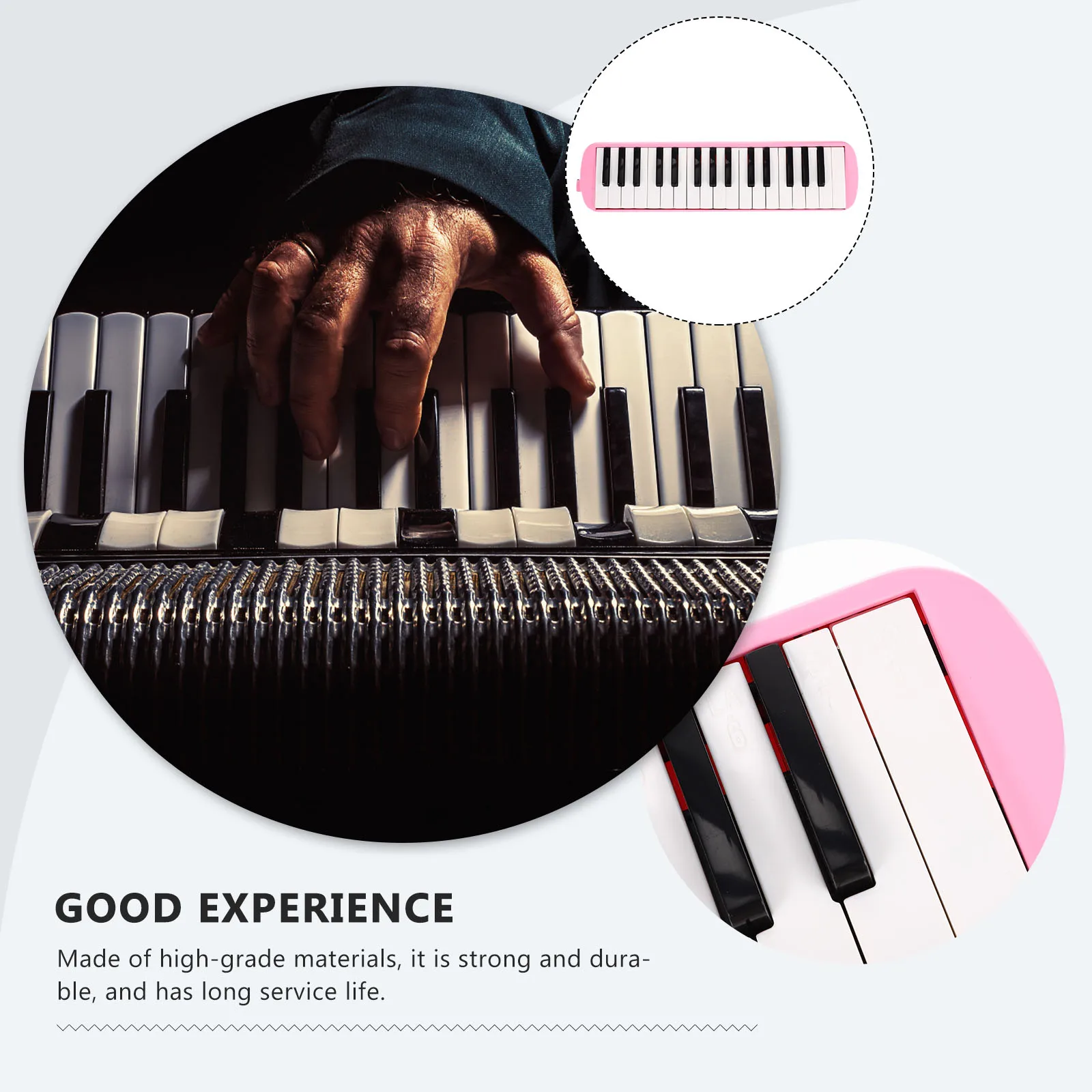 

32 Keys Melodica Instrument For Kids Beginners Portable Music With Long Short Mouthpieces Air Piano Keyboard Christmas Gift