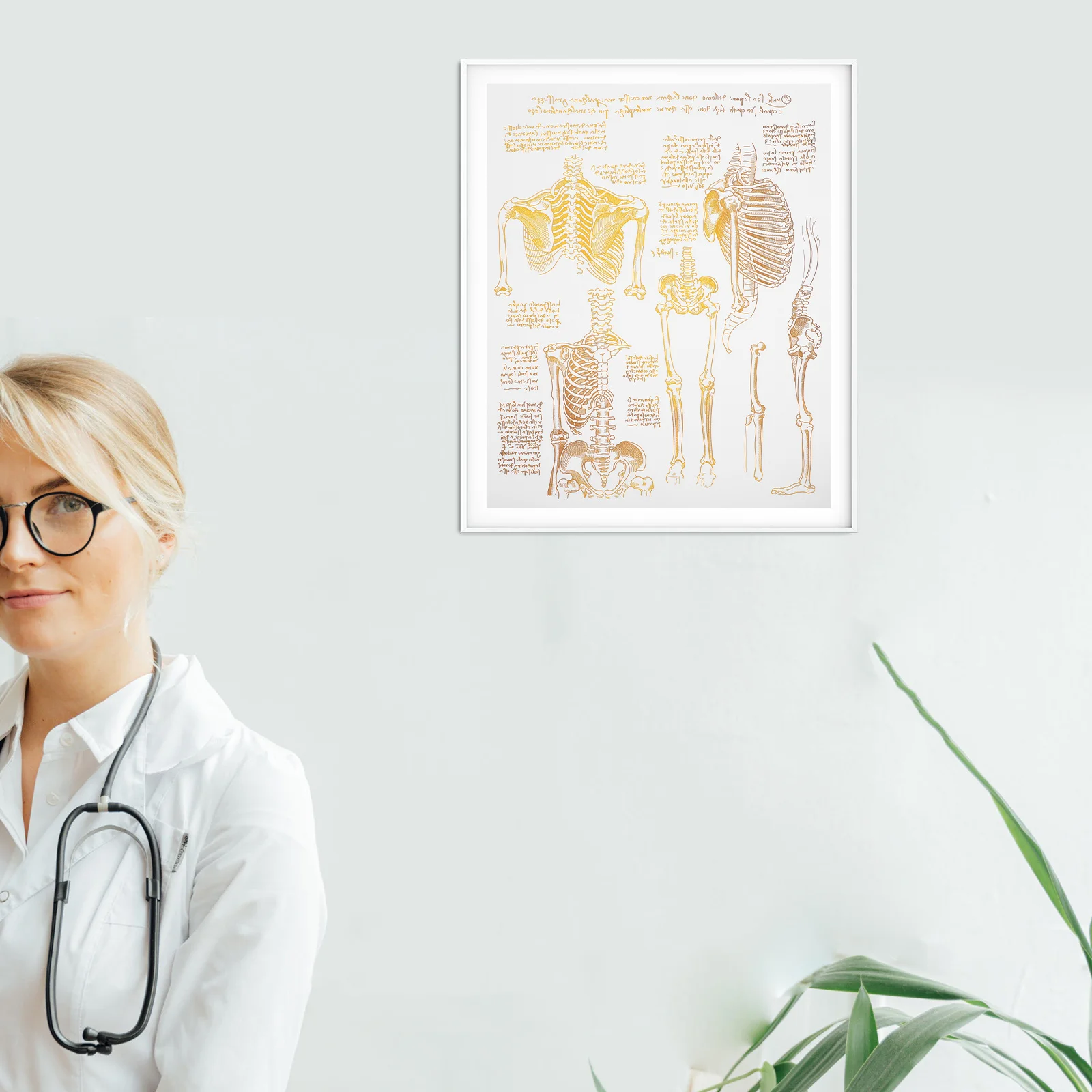 

Human Spine Wall Art Canvas Nordic Minimalist Painting Hospital Clinic Decor Nurse Office Anatomy Posters Wall Decor