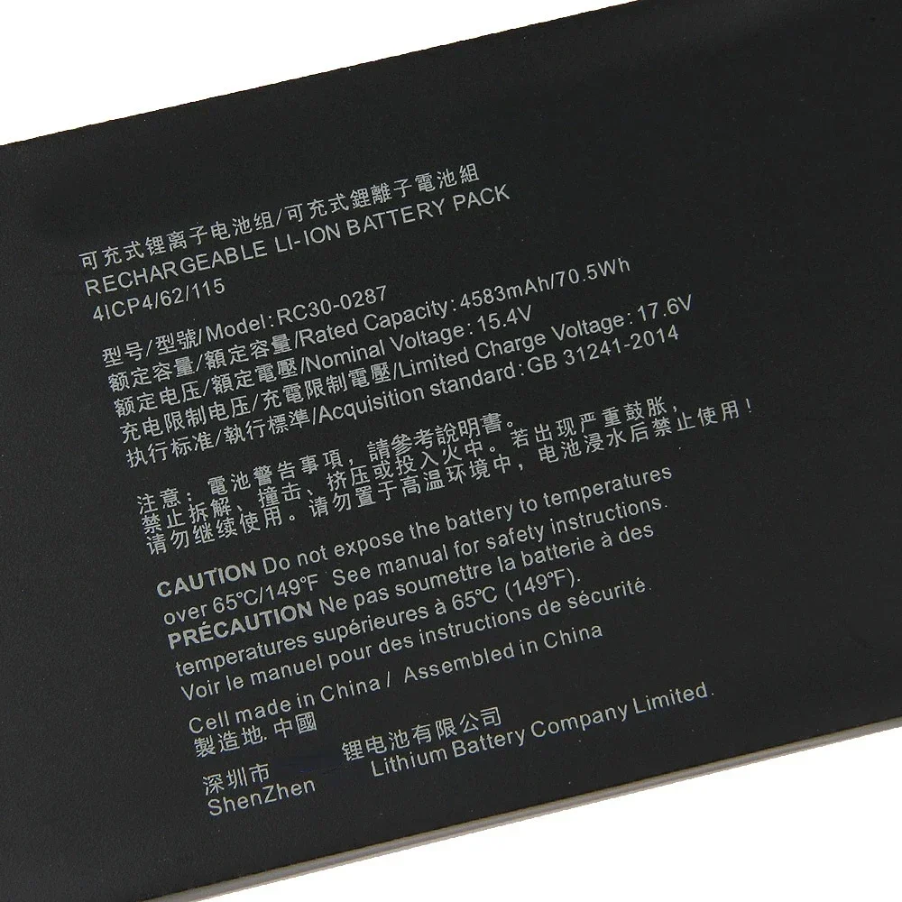 4583mAh High Capacity Battery For Razer Blade Pro17 2019 RTX 2080 RZ09-03297 Max-Q