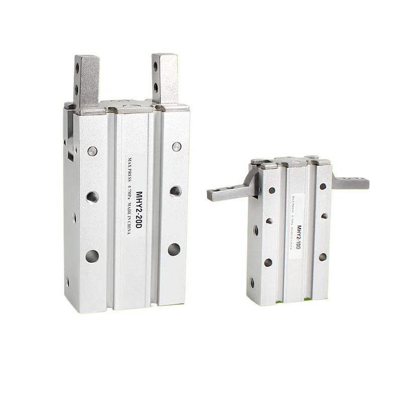 180° Open-Close Pneumatic Gripper Mini Air Gripper Finger Cylinder MHY2-10D/16D/20D/25D for Manipulator Robot Arm CNC Automation