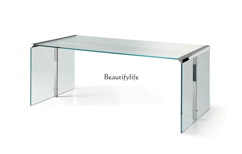 

Glass rectangular modern minimalist Italian minimalist boss high-end office desk