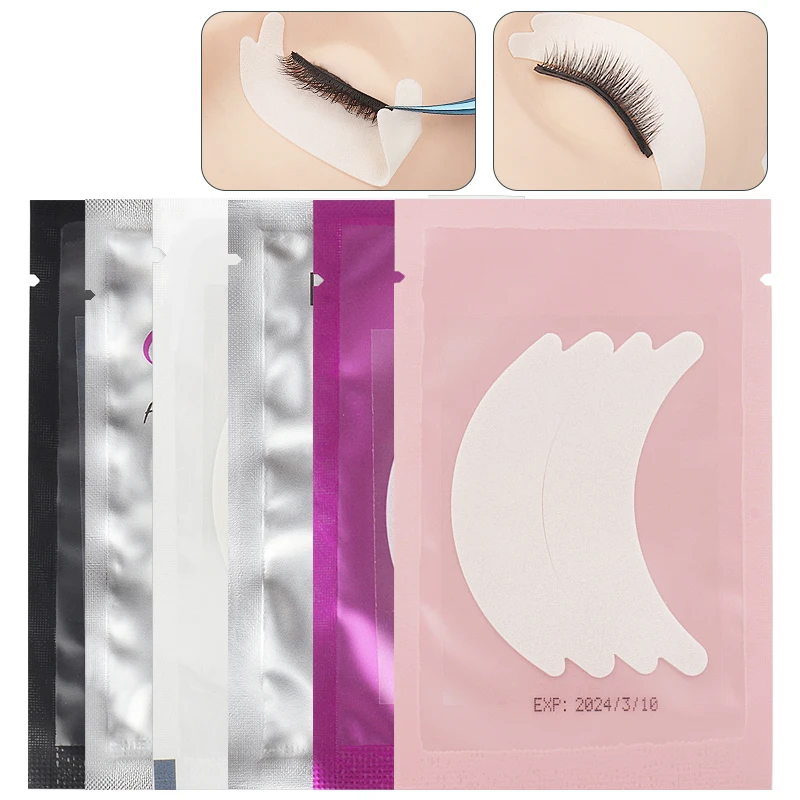 50 Pairs Eyelash Extension Foam Eye Patch Butterfly Shaped False Lash Under Eye Gel Pad Stickers Tips Makeup Tools Accessories