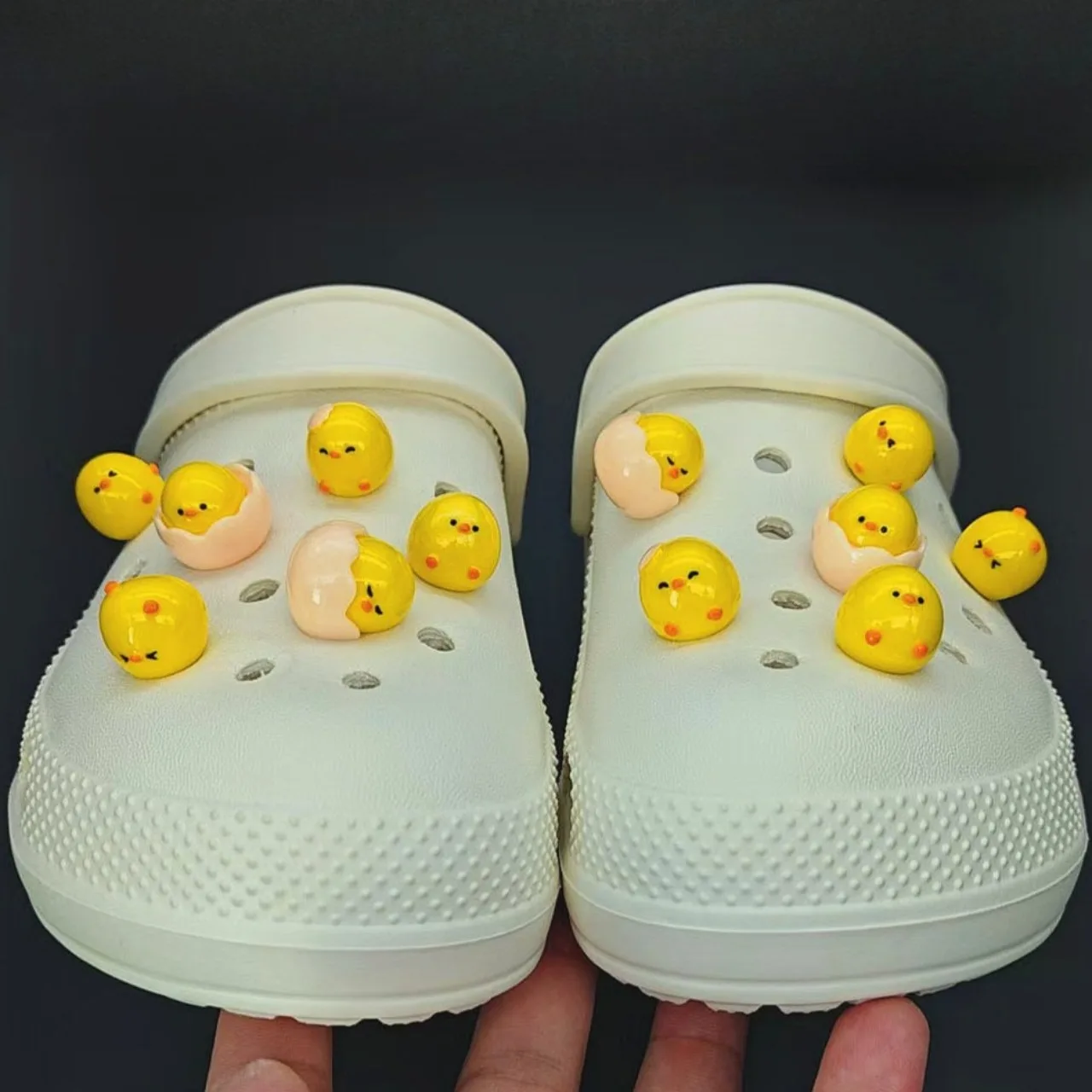

12Pcs Funny Shoe Charms for Crocs Baby Chicken Garden Shoes Pins Boys Girls Slipper Decorations Kids Removable Party Accessories
