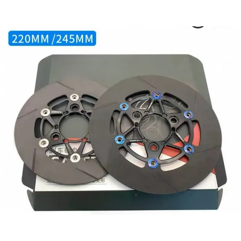 Hochleistungs-Kohlenstoff-Eisen-Bremsscheibe für Ninebot, modifiziert, 3 Löcher, 7,0 mm Lochabstand, 220-245 mm Ersatz-Bremsrotor
