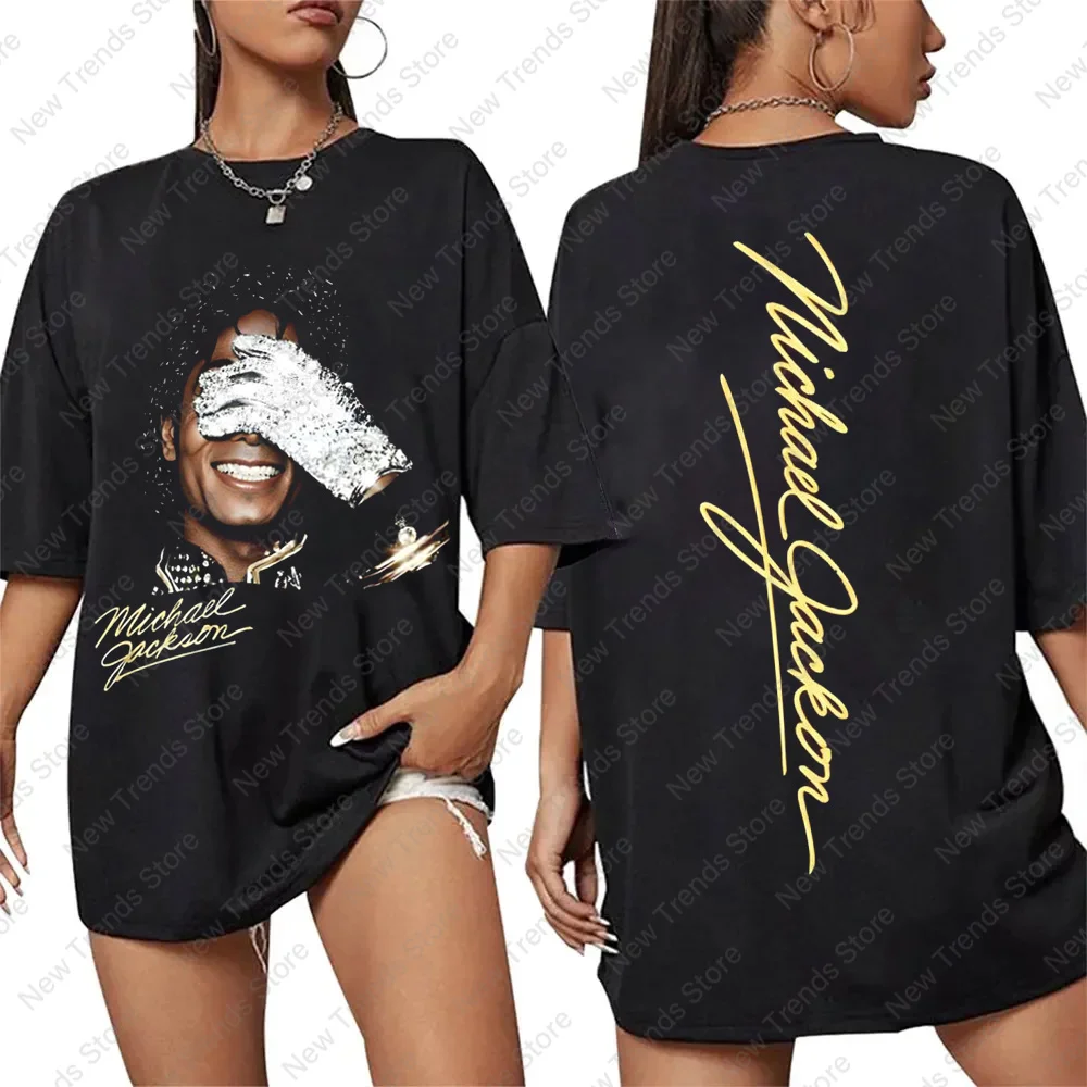 Summer Fashion Trendy Tee Men Women Vintage Top Michael Jackson Bad World Tour 1987 T-shirt King of Pop Unisex Fan Gift