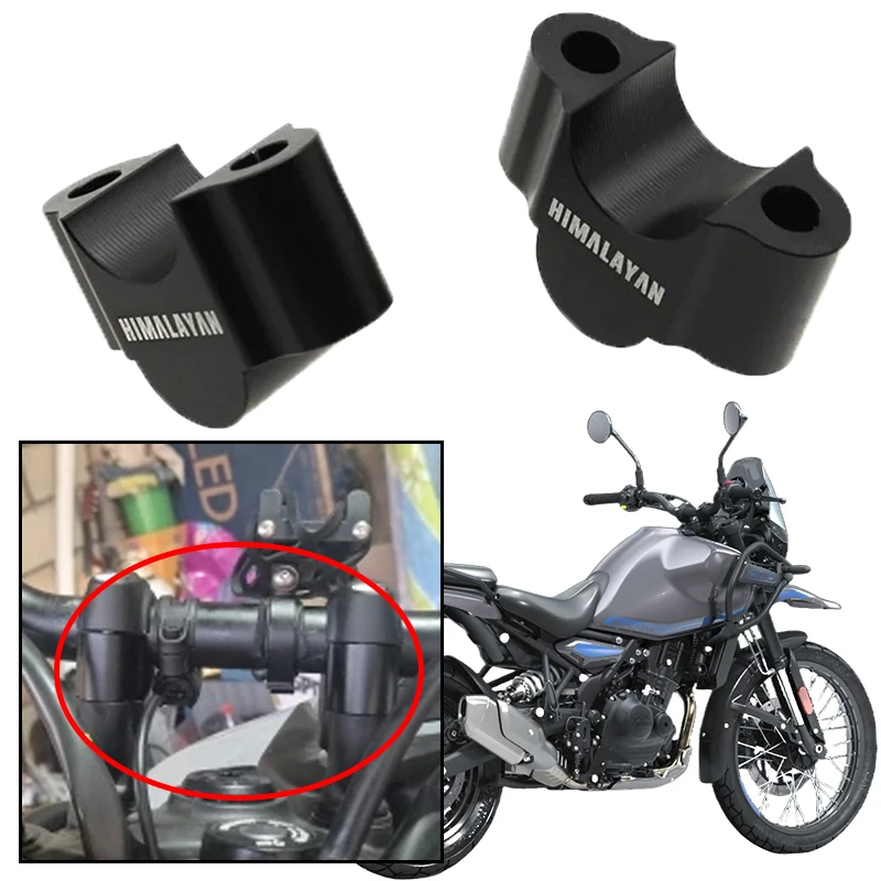 

New Himalayan 450 CNC Motorcycle Accessories Handlebar Riser Bar Mount Handle Clamp Fit For HIMALAYAN450 2024 2025 Riser Clamps