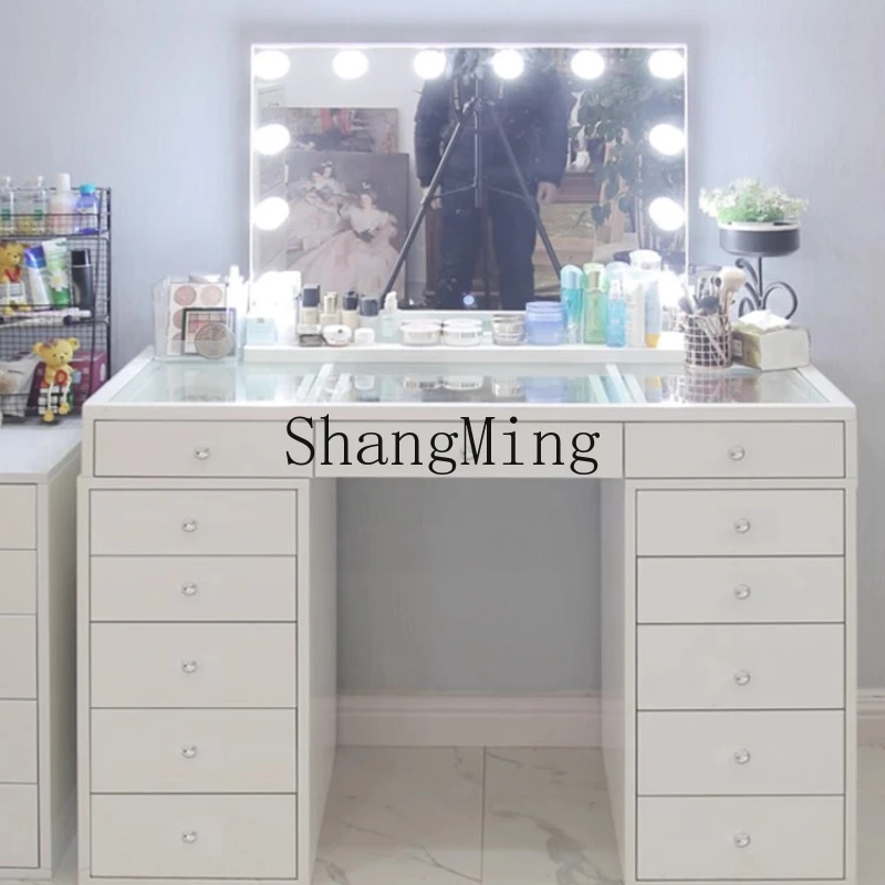 

DHY cream wind paint dresser bedroom modern storage cabinet barber shop makeup table