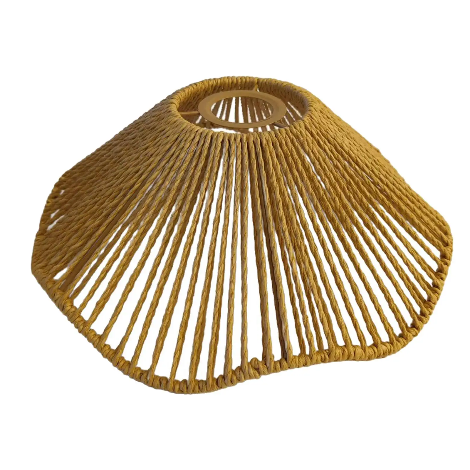

Woven Lamp Shade Handcraft Bulb Guard Hanging Light Fixtures Shade Pendant Lamp Shade for Restaurant Cafe Bedroom House