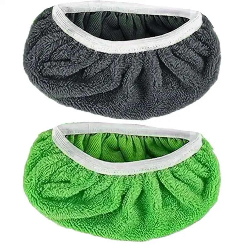 Microfiber Mop Pads Absorbent Sweeping Cloths Reusable Flat Mop Head Replacement Cover Washable Mop Pads for Wet&Dry Cleaning