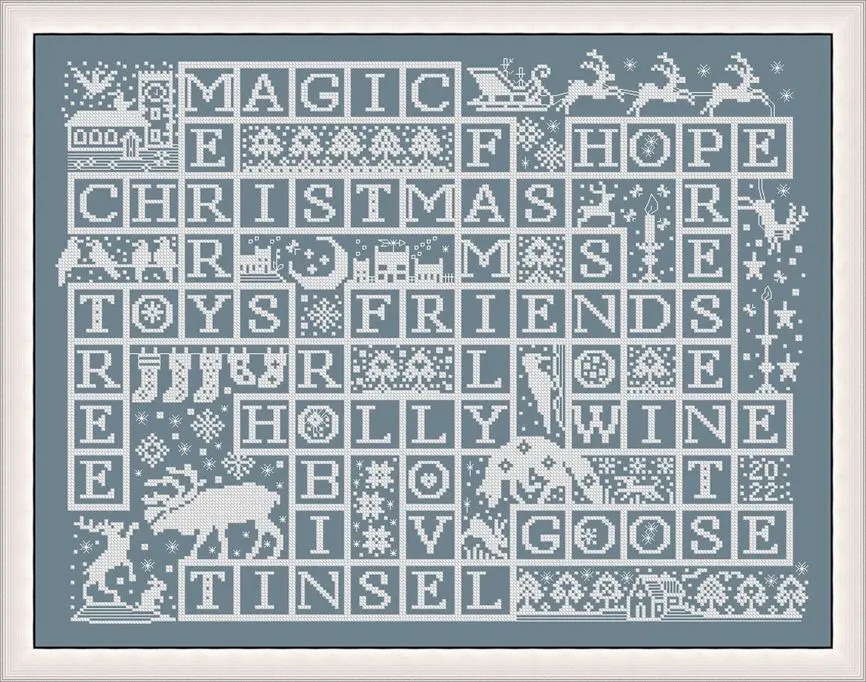 

Elk alphabet on Christmas Eve 54-44 Embroidery,DIY 14CT Unprinted Arts Cross stitch kits Set Cross-Stitching Home Decor