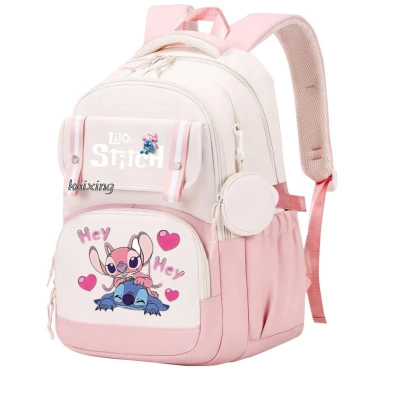 Disney lilo e stitch mochilas estéticas para adolescente lona portátil mochila escola estudante presente kawaii saco