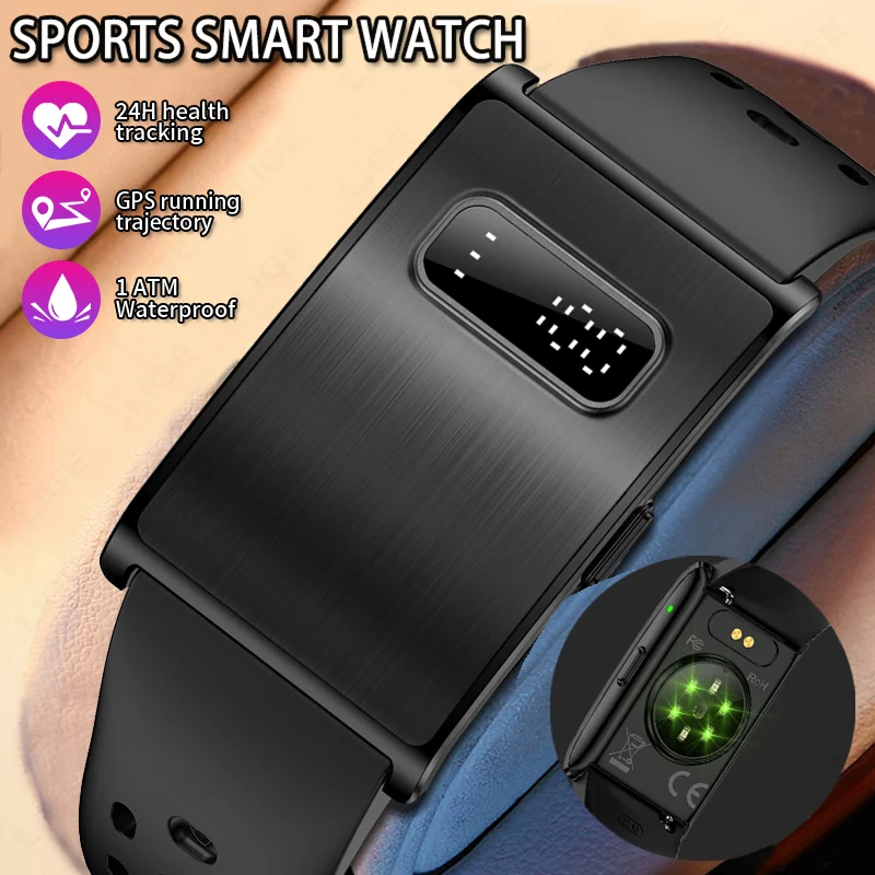

LIGE GPS Trajectory Smartwatch Heart Rate Blood Pressure HRV Monitor AI Health Bracelet Time Display Sports Band Fitness Tracker