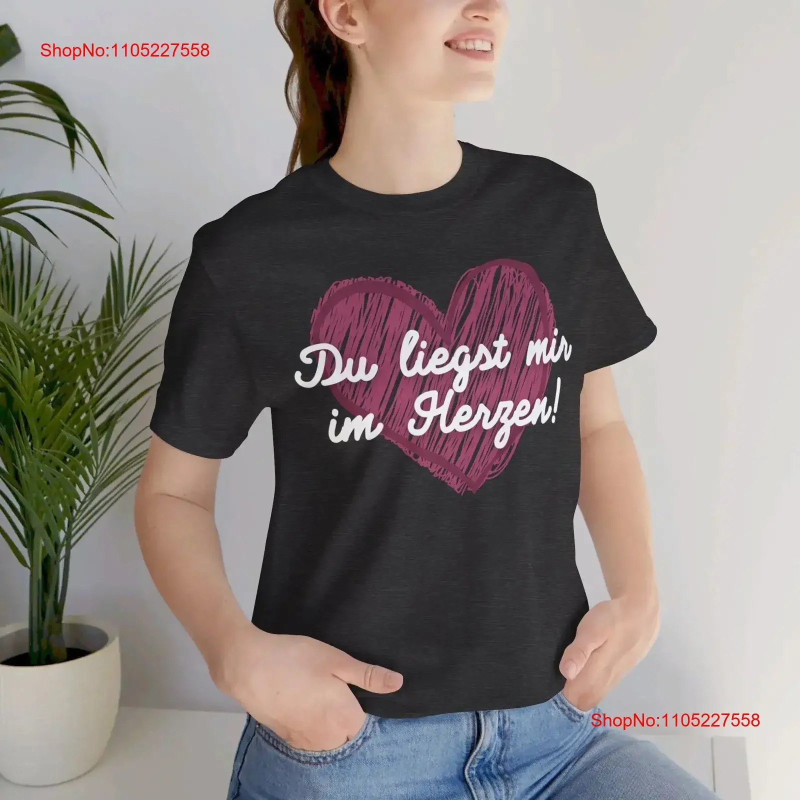 Du liegst mir im Herzen German T Shirt for Teacher Lehrerin Lehrer 16 Colors Gute Idiom vintage Washed Soft Unisex Breathable