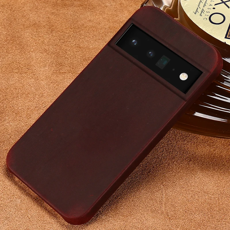 Genuine PULL-UP Leather Case for Google Pixel 8 7 6 Pro 7A 6A Pixel 8Pro 7Pro Half-Inclusive Protection Retro Crazy Horse cover