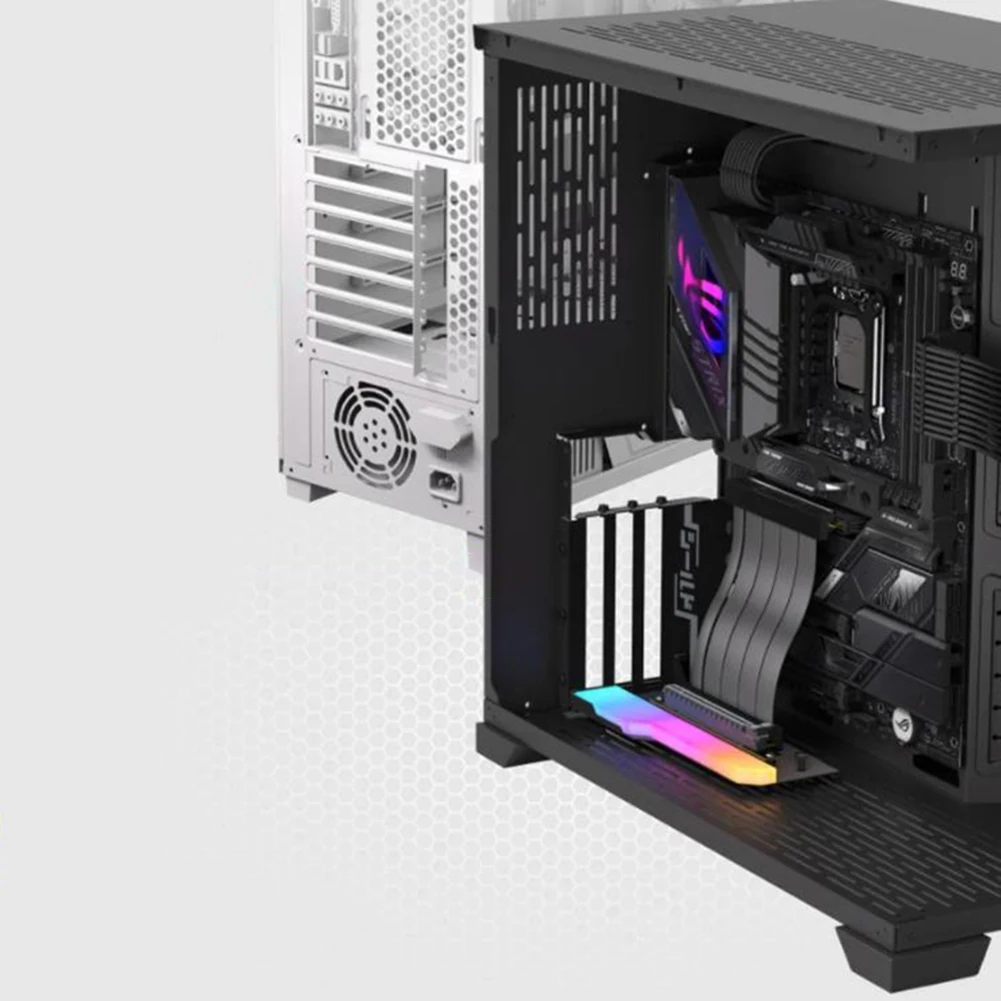 

Комплект держателей вертикальной видеокарты с стоячим кабелем PCI-E длиной 15 см, 4,0 X16, держатель кронштейна для графического процессора, угол 90 градусов под прямым углом