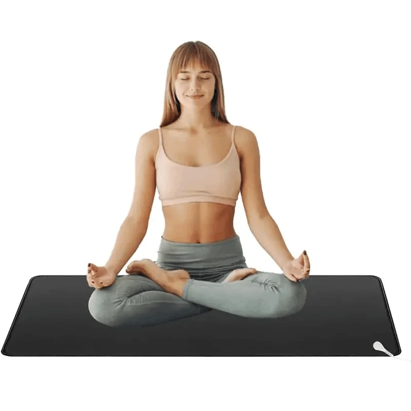 60X90CM Earthing&Grounding Yoga Mat with Cord，Conductive Energy Pad For EMF Protection & Grounding Solutions For Healthy Living